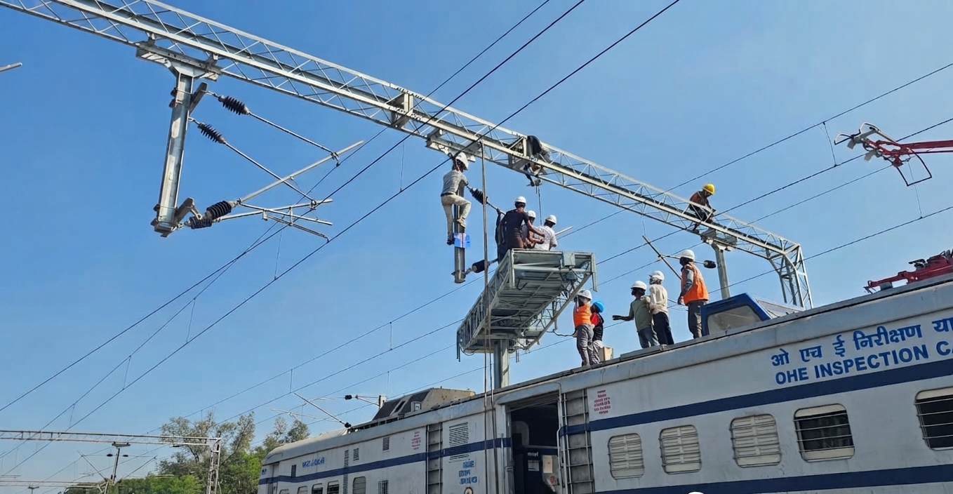 OHE Adjustment through Tower Wagon
