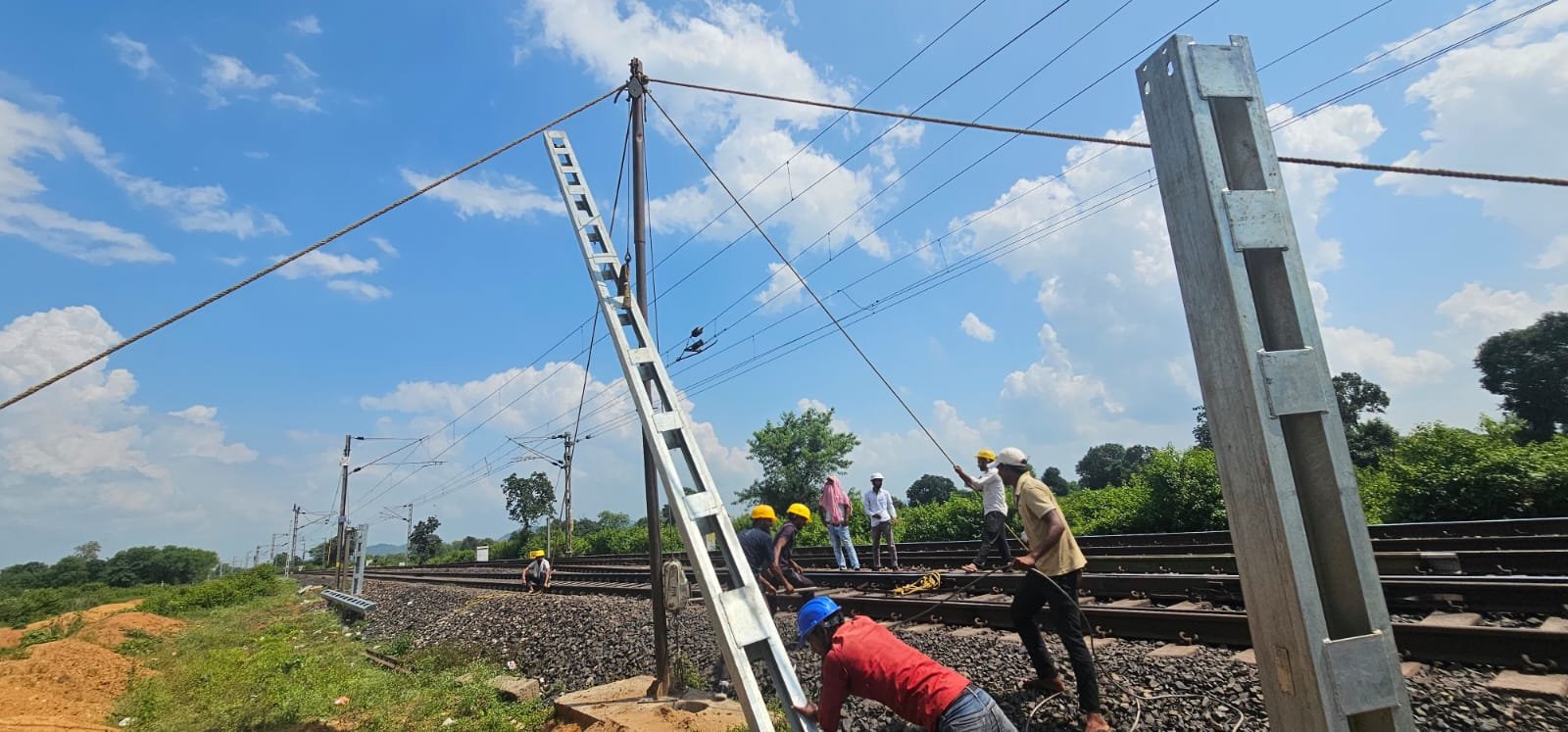 Railway OHE PSI Maintenance Work